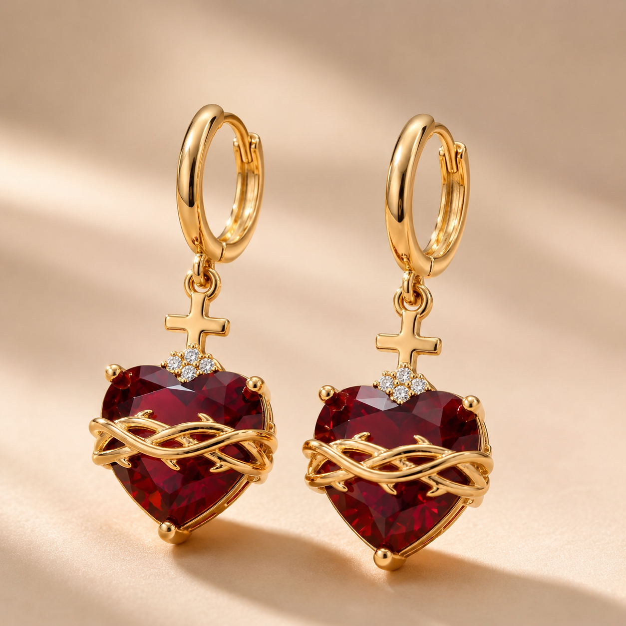 Aretes del Sagrado Corazón de Jesús